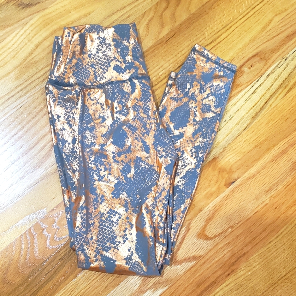 Womens Snake Print leggings L